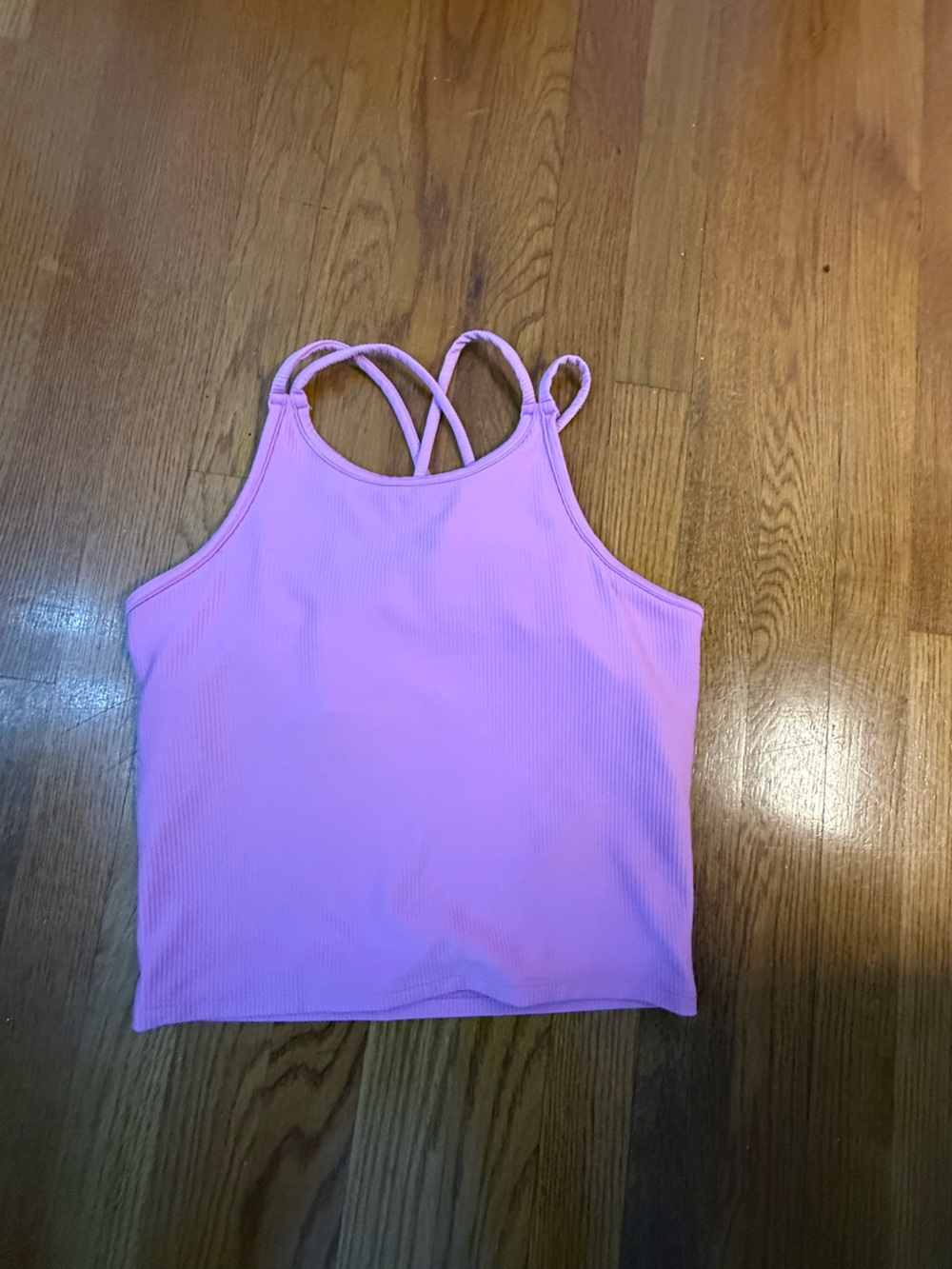 tek gear Pink Ribbed Strappy Tank Top